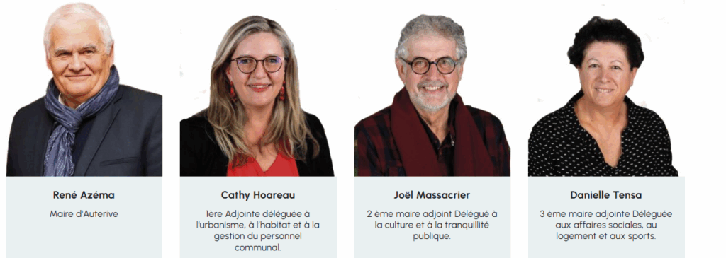 élus: René Azéma, Cathy Hoareau, Joel Massacrier, Danièle Tensa